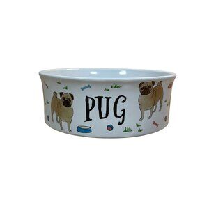 Milly Green The Pug Bowl Dog Feeding Dish Novelty 2018 British Design Small